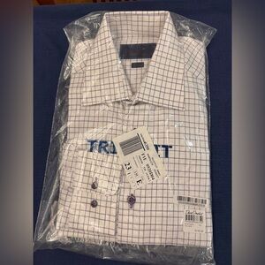 NWT David Donahue Trim Fit Button Up - 15.5 34/35 - Lilac